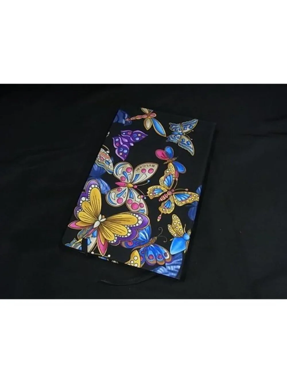Bvlgari Canvas Butterfly Notebook Notepad Stationery Black Fl9566